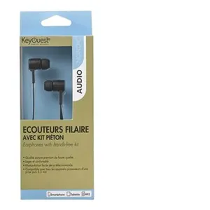 KEYOUEST NORDIC Ecouteurs intra-auriculaire avec micro intégré - Noir pas cher