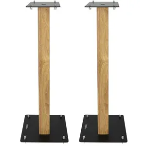 Pieds d'enceintes Enova Hifi Majesty 80 Noir et Bois vendus par paire pas cher