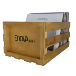 Comparateur de prix : Caisse de stockage Enova Hifi pour jusqu'à 120 disques vinyle Bois