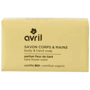 Avril - Savon corps et mains BIO Fleur de Tiaré 100g - Avril pas cher
