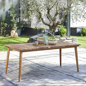 Berah Getah Table de jardin en teck 6 à 8 places pas cher
