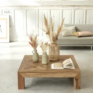 BOIS DESSUS BOIS DESSOUS CARGO Table basse en teck recyclé massif FSC mixte Berah Getah pas cher