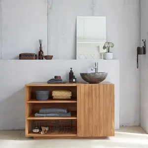 BOIS DESSUS BOIS DESSOUS RIO  Meuble de salle de bain en teck massif 120 cm Berah GetahVendu parnature-et-decouvertes