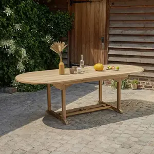 Berah Getah Table de jardin en teck brut qualite gra pas cher