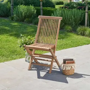 Berah Getah Chaise de jardin en teck huilé pliante pas cher