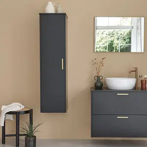 BOIS DESSUS BOIS DESSOUS LUNA Colonne de salle de bain en acacia massif suspendue Berah Getah pas cher