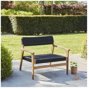 Berah Getah Fauteuil de jardin en teck et cordage pas cher