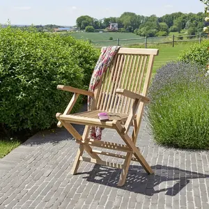 Berah Getah Fauteuil de jardin en bois de teck pas cher