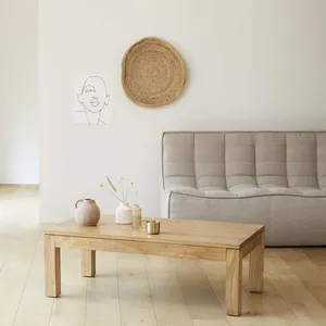 BOIS DESSUS BOIS DESSOUS TILO  Table basse en mindi massif 110 cm Berah Getah pas cher