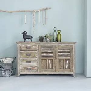 Comparateur de prix : VICTOR  Commode en bois recyclé 140 cm Berah Getah
