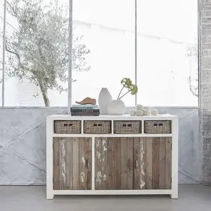 HONFLEUR  Commode en bois recyclé massif 143 cm Berah GetahVendu parnature-et-decouvertes