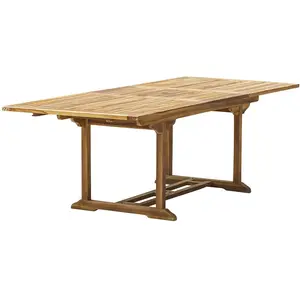 Berah Getah - Table de jardin en teck huilé massif extensible 8/10 places pas cher