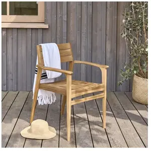 BOIS DESSUS BOIS DESSOUS APRIL Fauteuil de jardin en teck massif Berah Getah pas cher