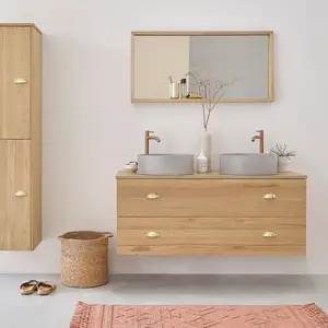 MAHAUT  Meuble de salle de bain en bois de chêne 120 cm Berah GetahVendu parnature-et-decouvertes