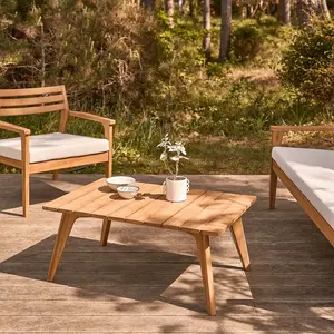 BOIS DESSUS BOIS DESSOUS BARI  Table basse de jardin en teck massif Berah Getah