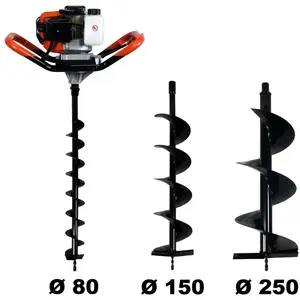 Comparateur de prix : GT GARDEN Tarière thermique 52 cm3, 3 CV + lot de 3 mèches (80, 150 et 250 mm)