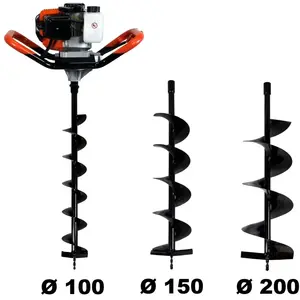 Comparateur de prix : GT GARDEN Tarière thermique 52 cm3, 3 CV + lot de 3 mèches (100, 150 et 200 mm)