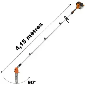 Comparateur de prix : Elagueuse thermique sur perche GT GARDEN - 52 cm3 - 3 CV - Tête orient...