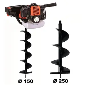 Comparateur de prix : Tarière thermique 52 cm3 GT GARDEN + mèches 150 et 250 mm
