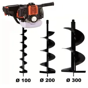 Comparateur de prix : GT GARDEN Tarière thermique 52 cm3 - 3 CV + lot de 3 mèches (100, 200 et 300 mm)