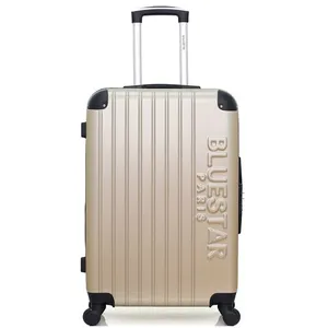 BLUESTAR - Valise Weekend BUCAREST 65 cm 4 Roues - beige pas cher