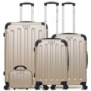 Bluestar - 3 Valises & Vanity 4 roues Madrid-C 31/48/60/70 cm dorées T.U pas cher