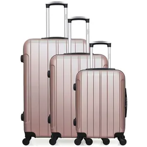 Comparateur de prix : SWISS KOPPER Hero - 3 Valises 4 roues Fogo 49/59/69 cm rose doré T.U
