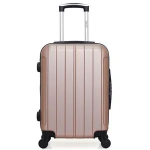 hero - valise cabine abs fogo 55 cm 4 roues - rose dore pas cher
