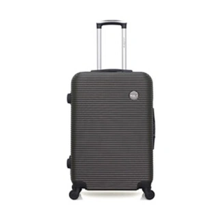 Bluestar - Valise Moyen Séjour 4 roues London 60 cm gris foncé T.U pas cher