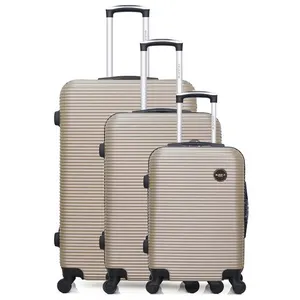 Comparateur de prix : Bluestar - 3 Valises 4 roues London 50/60/70 cm dorées T.U