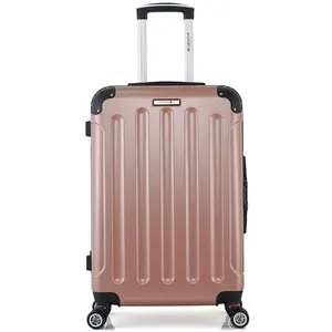 BLUESTAR - Valise Weekend ABS/PC TUNIS 4 Roues 65 cm - ROSE DORE pas cher