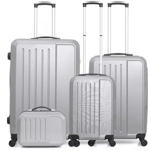 Comparateur de prix : SWISS KOPPER Hero - 3 Valises 4 roues Vesuvio-C 32/49/59/71 cm & Vanity argentées T.U