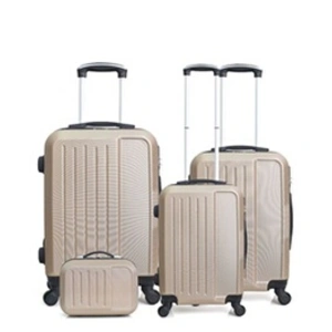 Comparateur de prix : SWISS KOPPER Hero - 3 Valises 4 roues Vesuvio-C 32/49/59/71 cm & Vanity dorées T.U