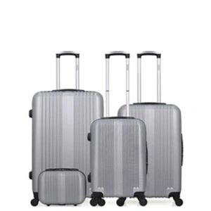 Comparateur de prix : Hero - 3 Valises 4 roues Lipari-C 32/49/59/71 cm & Vanity argentés T.U