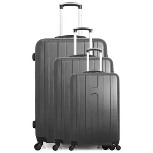 Comparateur de prix : Set de 3 valises - HERO - ATLANTA - 4 roues - Gris foncé