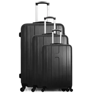 Comparateur de prix : Set de 3 valises - HERO - ATLANTA - 4 roues - Noir