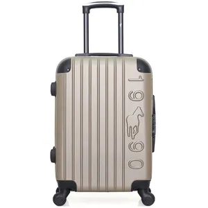 - valise cabine abs porter 4 roues 55 cm - beige pas cher