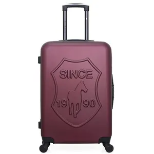 Gentleman Farmer - Valise Long Séjour 4 roues Damon 65 cm rouge bordeaux OS pas cher