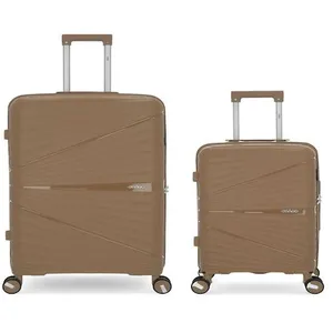 Obago - 2 Valises Rigides Grand Format et Cabine Vela Taupe OS pas cher