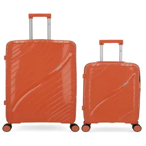 Obago - 2 Valises Rigides Grand Format et Cabine Lyra Orange OS pas cher