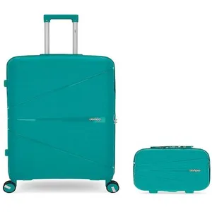 Obago - Valise Rigide Grand Format et Grand Vanity Vela Verts OS pas cher
