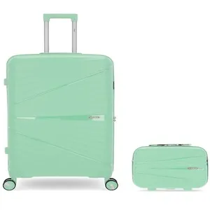 Obago - Valise Rigide Grand Format et Grand Vanity Vela Vert Clair OS pas cher