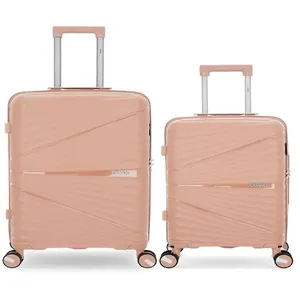 Obago - 2 Valises Rigides Taille Moyenne et Cabine Vela Rose Clair OSVendu parkaufland