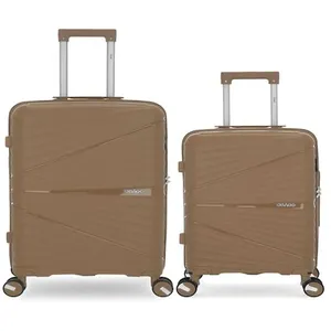 Obago - 2 Valises Rigides Taille Moyenne et Cabine Vela Taupe OSVendu parkaufland