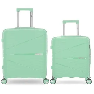 Obago - 2 Valises Rigides Taille Moyenne et Cabine Vela Vert Clair OSVendu parkaufland