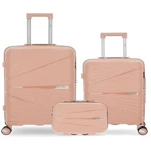 Obago - 3 Valises Rigides Taille Moyenne, Cabine et Grand Vanity Vela ...Vendu parkaufland