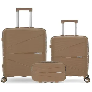 Obago - 3 Valises Rigides Taille Moyenne, Cabine et Grand Vanity Vela ...Vendu parkaufland