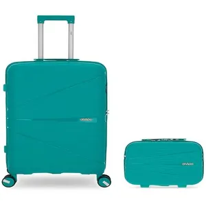 Obago - Valise Rigide Taille Moyenne et Grand Vanity Vela Verts OS pas cher