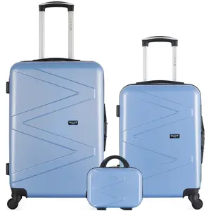 Wave Paris - Lot de 2 Valises weekend, cabine et Vanity Amazone bleu d... pas cher
