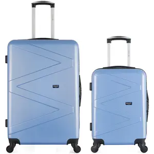 Wave Paris - Lot de 2 Valises grand format et cabine Amazone bleues OS pas cher